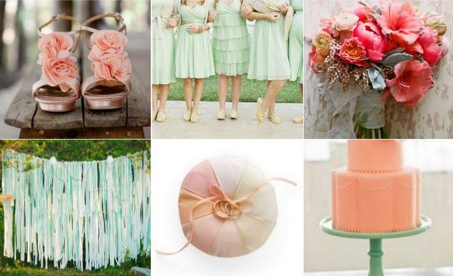 Mint Green and Peach Wedding Theme 35