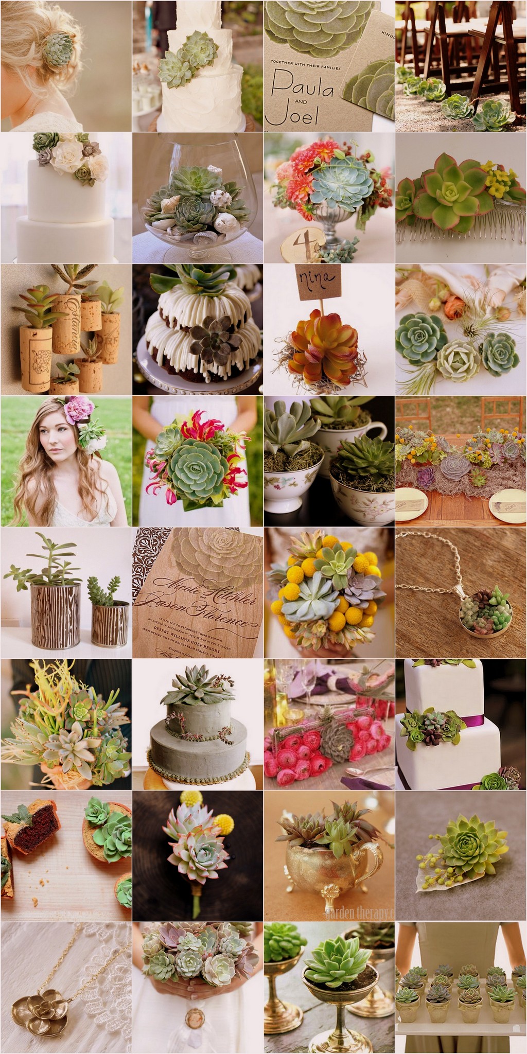 Succulent Bouquet & Wedding Theme