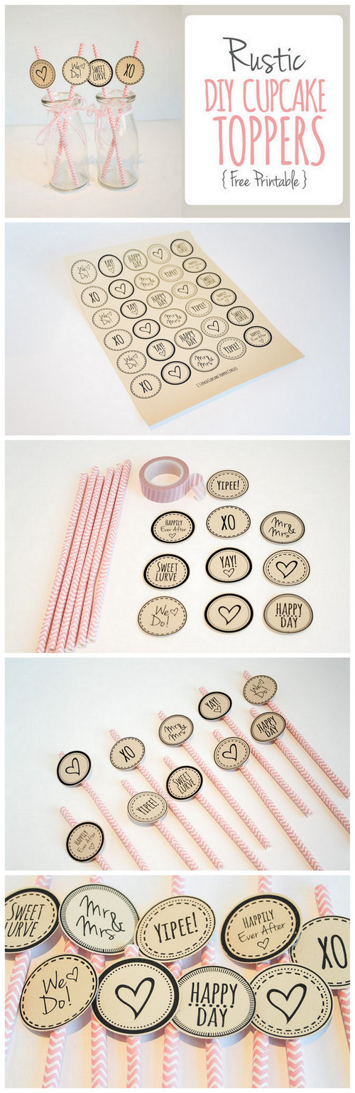 Cute Printable Cupcake Topper &amp; Cocktail Stirrers {Free Download}?