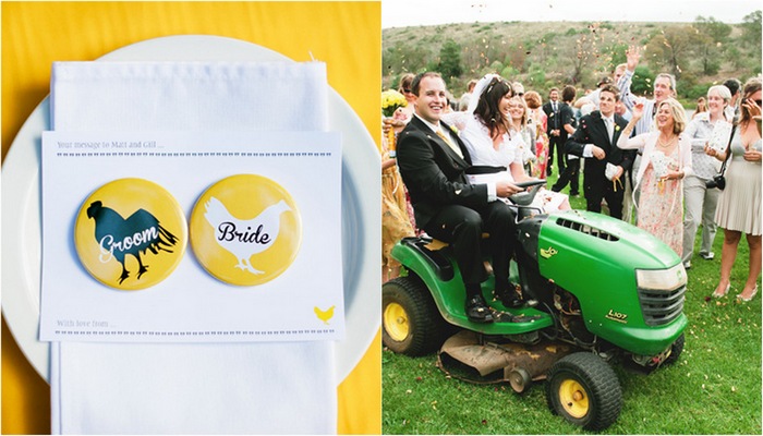 {Real Bride Feature} A Country Chic Yellow & Green Wedding Theme