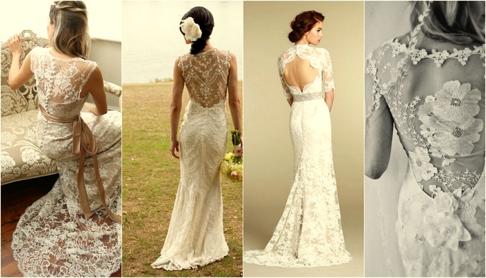 15 Lace Back Wedding Dresses ☀ Gowns