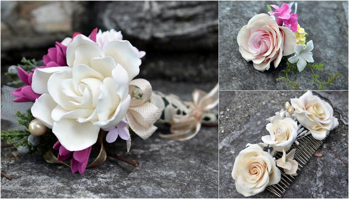 Heirloom Bouquets & Sculpted Floral Keepsakes {Bridal Accessories}