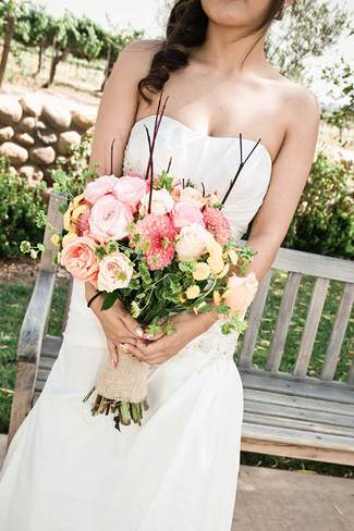 Pink and Peach Summer Vineyard Vintage Wedding Pink and Peach Summer Vineyard Vintage Wedding