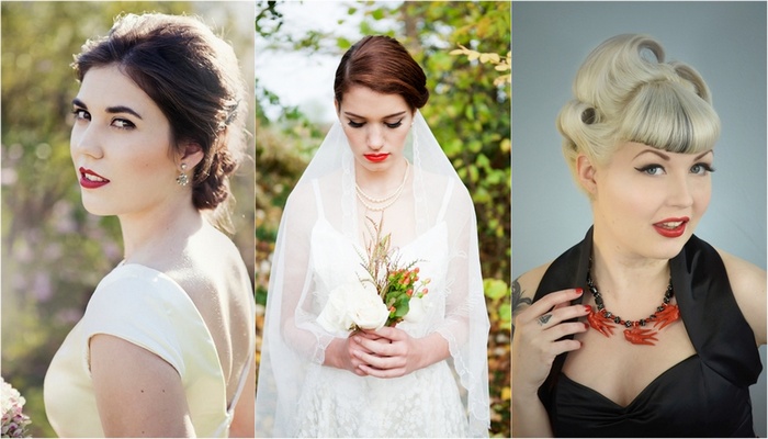 Vintage Bridal Hair & Make Up Tips {1920s to 1950s}