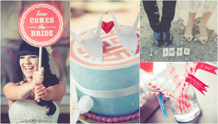 Red White & Aqua Carnival of Love {Real Bride}