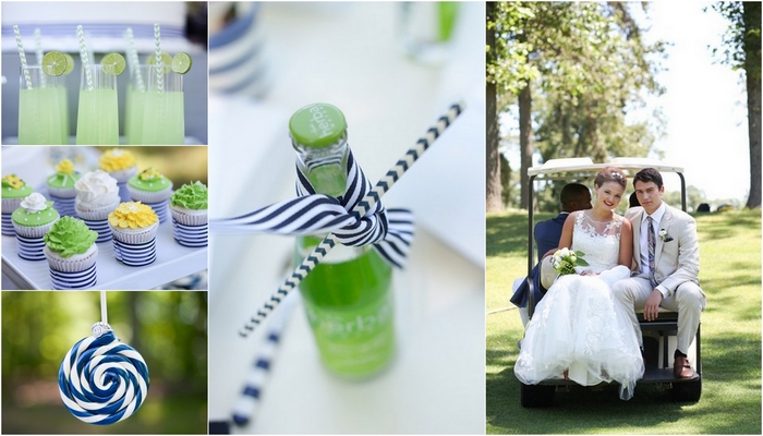 Citrus & Navy Country Club Wedding Shoot