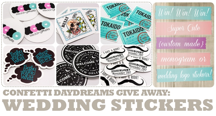 Win Custom Monogram or Wedding Logo Stickers