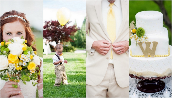 Green and Yellow Rustic Garden Wedding