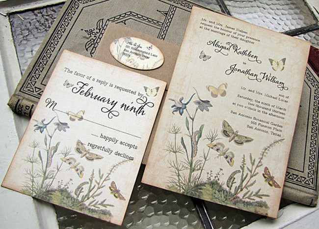 Vintage Engagement Invitations 8