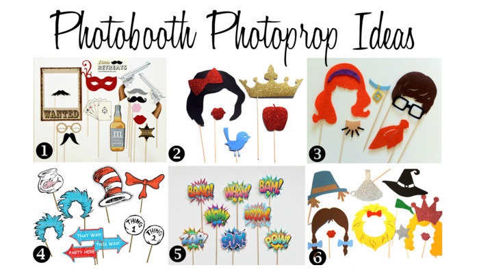 Unique Photobooth Photoprop Ideas {Trendy Tuesday}