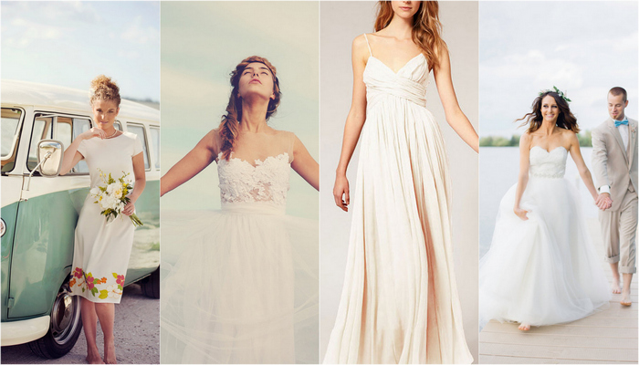 Beach Wedding Dresses Bridal Gowns {Trendy Tuesday} Confettidaydreams.com