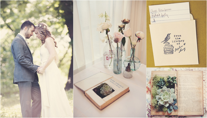 Vintage Library & Book Themed Wedding, New York