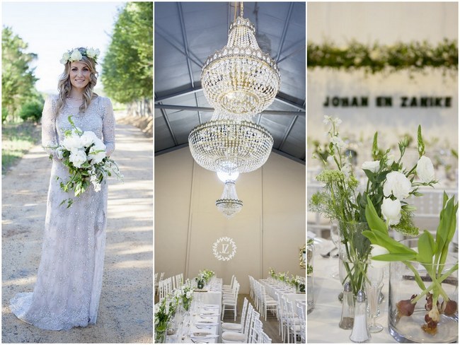 Gorgeous Green and White Botanical Wedding, South Africa {Marlize de Lange Photography}