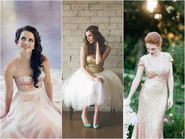 10 Gorgeous, Glittery Sequin Wedding Dresses