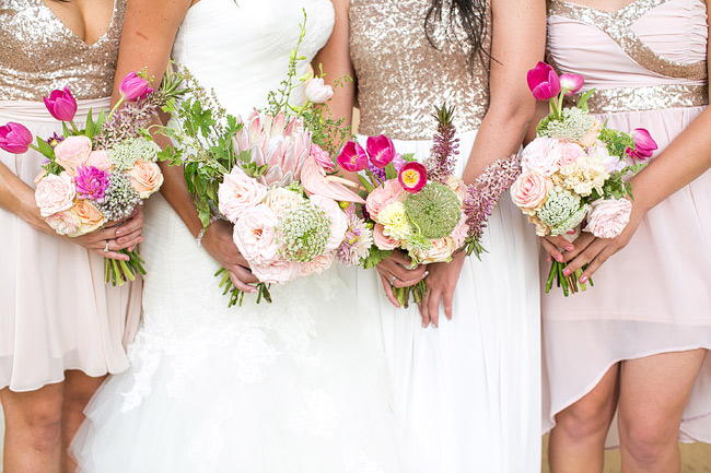 Beautiful Bouquets / Totally Gorgeous Glitter Blush Pink Gold South African Wedding / Adene Photography /