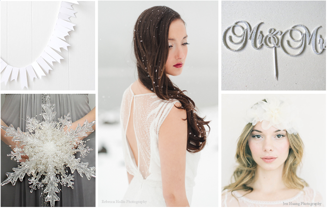 Inspiration Board: Silver & White Elegant Winter Wedding Ideas