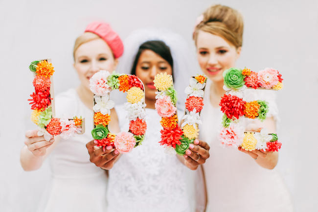 Cute Pink and White Sixties-Inspired Wedding Ideas {Ping Photography}