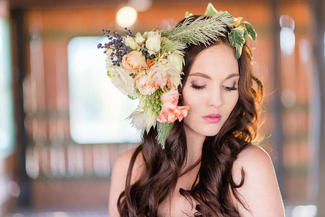 Romantic, Rustic, Autumn Barn Wedding Inspiration {Lightburst Photography}