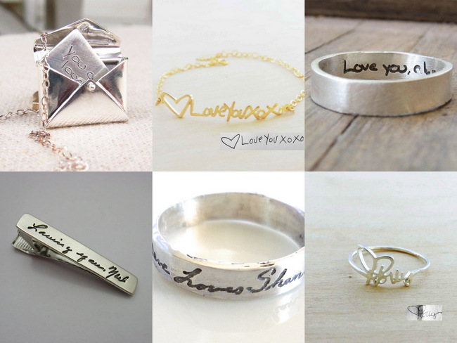 14 Amazing Handwritten Jewelry Gift Ideas Made Using Your Actual Handwriting!