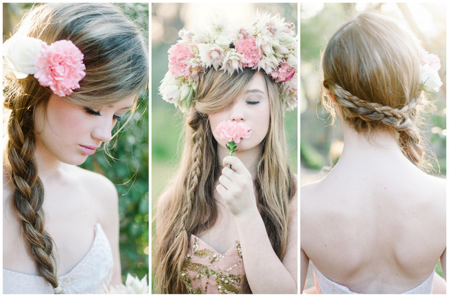 Rapunzel-Inspired Long Hairstyles for Spring Weddings {Debbie Lourens Photography}