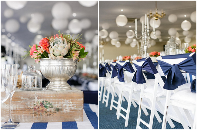 Nautical Beach Wedding in Coral and Navy {Jack and Jane Photography}