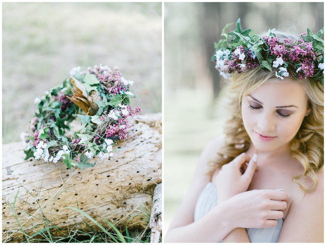 Rustic Flower Crown // The MOST gorgeous whimsical Boho Forest Engagement ever by Louise Vorster photography