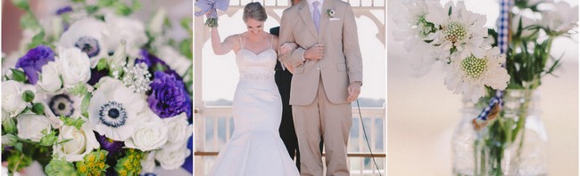Purple and Cream Gingham Farm wedding // Audra Starr