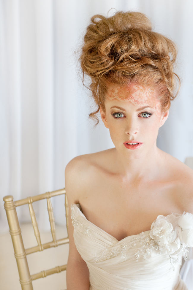 Gold, Cream and Blush Whimsical Wedding with Airbrushed Lace Tattoo