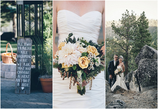 Rustic Nevada Wedding decor with succulents // Lauren Lindley Photography