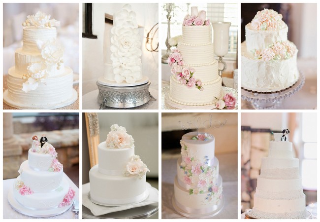 25 Amazing All-White Wedding Cakes