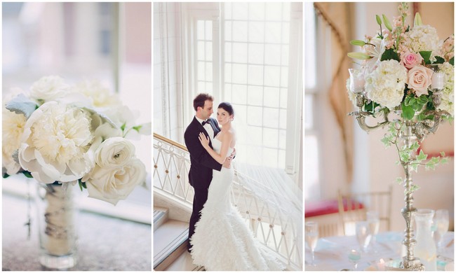 Chic White Ballroom Wedding {LindseyK Photography}