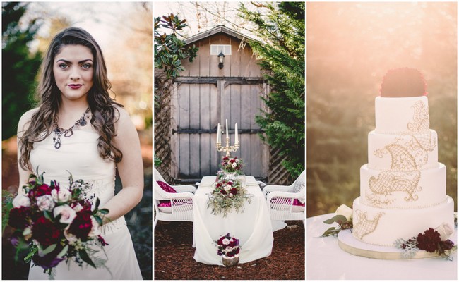 Marsala Gold Romance Winter Wedding - RedboatPhotography.net