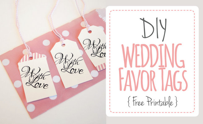 Wedding Favor Tags: “With Love” Luggage Tag Printable