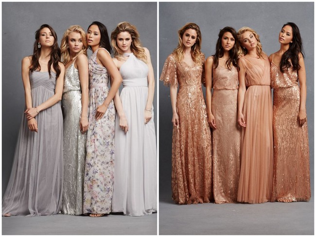 Chic, Romantic Bridesmaid Dresses to Mix and Match