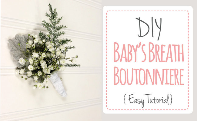 Easy DIY Baby’s Breath Boutonniere Tutorial