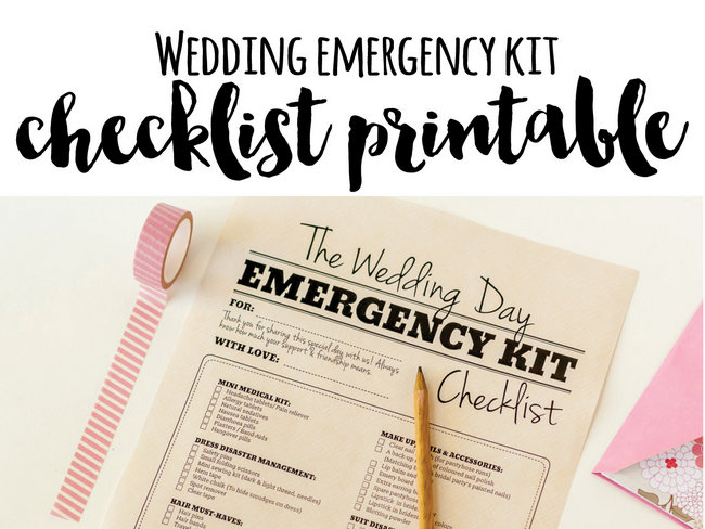 Wedding Emergency Kit & Checklist {Wedding Planning Series}