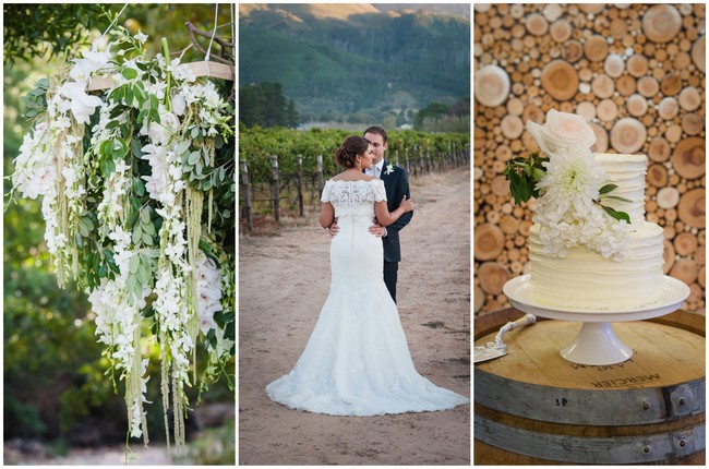 Flower-filled Franschhoek Wedding in White {Lauren Kriedemann Photography}