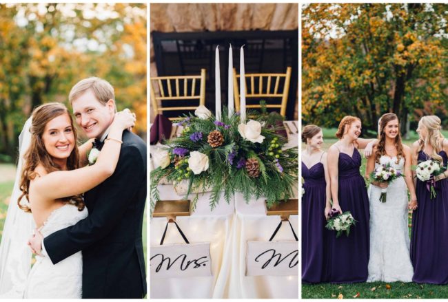 Wonderfully Elegant, Woodsy Wedding in Purple and Green {Ctg Photography}