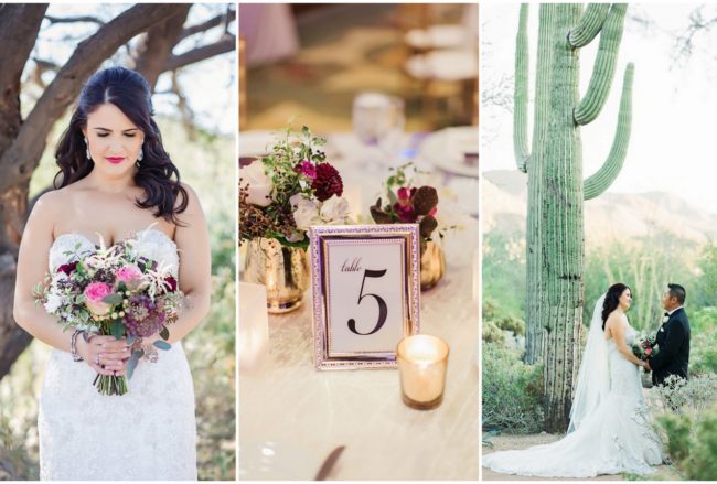 Sparkling Autumn Plum, Pink + Gold Arizona Wedding {Jessica Q Photography}