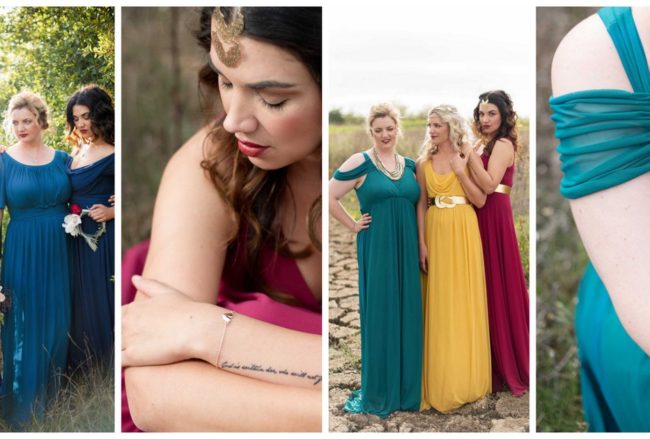 Stylist Tips: How to Mix + Match Winter or Autumn Bridesmaid Dresses.