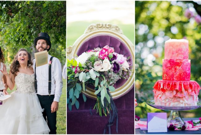 Creative Alice in Wonderland Garden Wedding {Kelly Marie Photography}