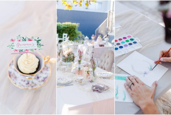 Modern Kitchen Tea Ideas: Watercolour Craft Classes