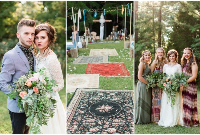Bohemian Campground Wedding at Sunset {Lyndsey Paige Photography}
