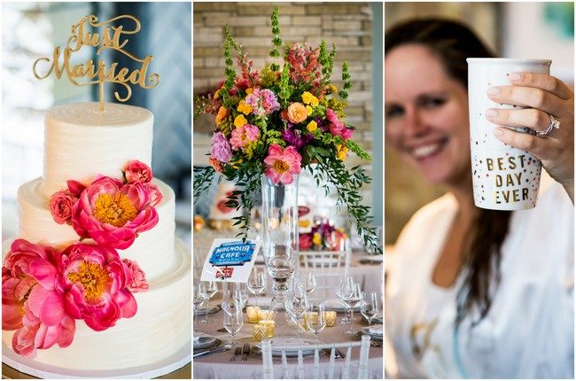 Vibrant Coral Pink and Gold Peony Wedding {Cory Ryan Photography}