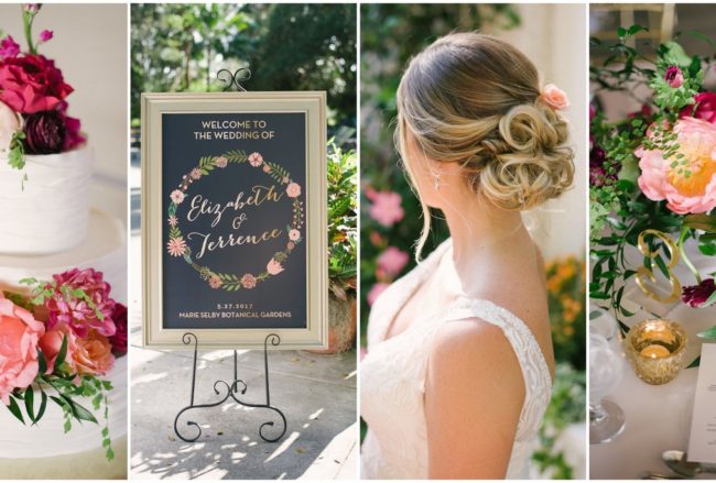 Botanical Garden Wedding in Berry Shades {Jordan Weiland Photography}