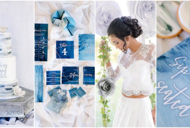 Decor + Details: Watercolor Wedding Ideas in Ocean Blue and Silver {Jaqui Franco}