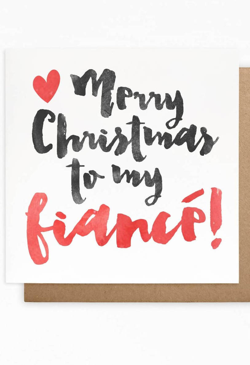 Fiancé Christmas Card, Christmas Card For Fiancé, First Christmas As My
