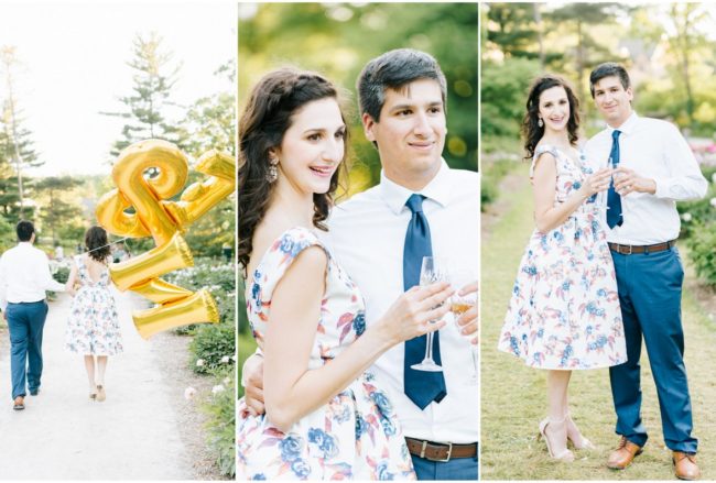 Joyful Balloon + Peony Filled Garden Engagement {Beth Joy Photography}