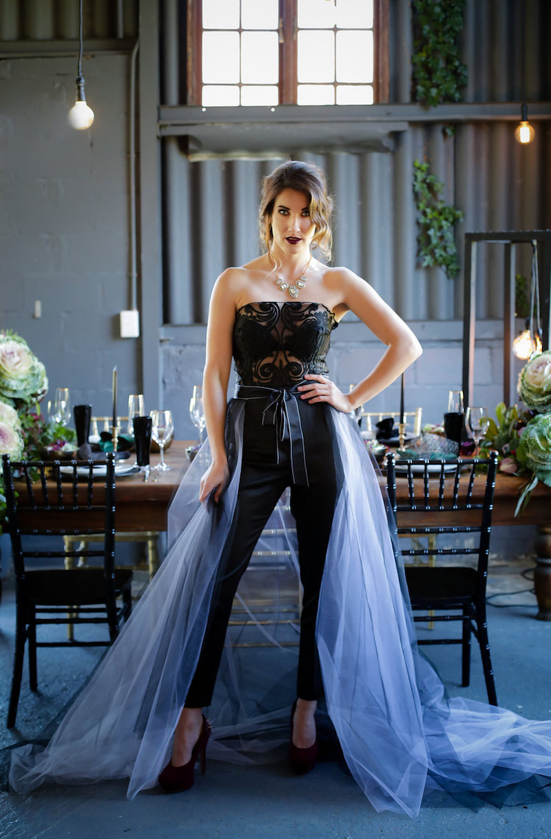 Striking Purple Black   Gold Wedding Decor Ideas