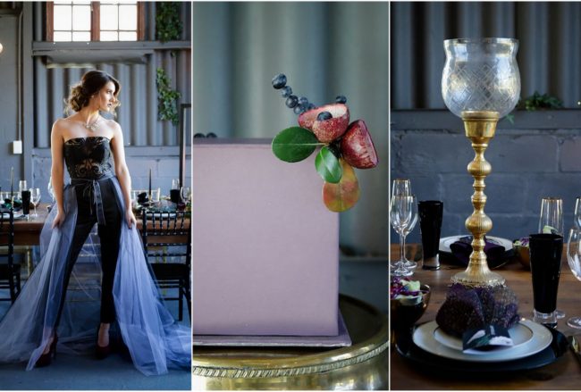 Decor + Details: Striking Purple, Black + Gold Wedding {Creatives International}